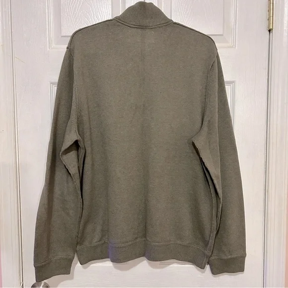 Banana Republic Men’s Sweater Long Sleeve Snap Henley Size XL Olive - Picture 2 of 9